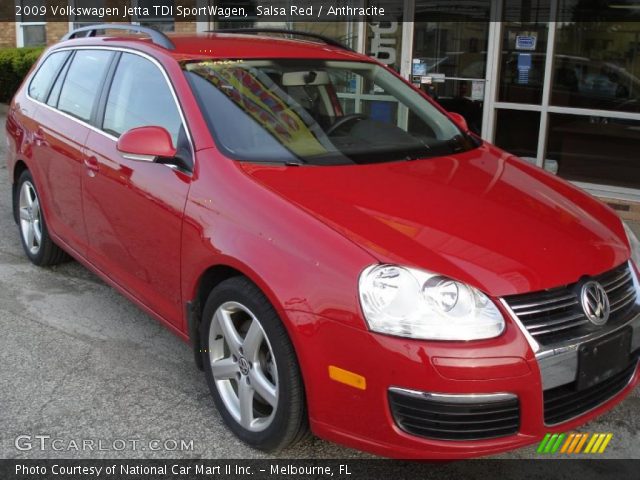 2009 Volkswagen Jetta TDI SportWagen in Salsa Red