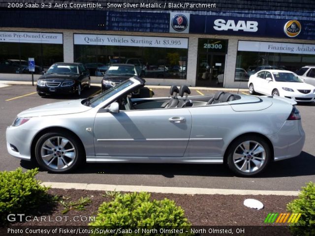 2009 Saab 9-3 Aero Convertible in Snow Silver Metallic