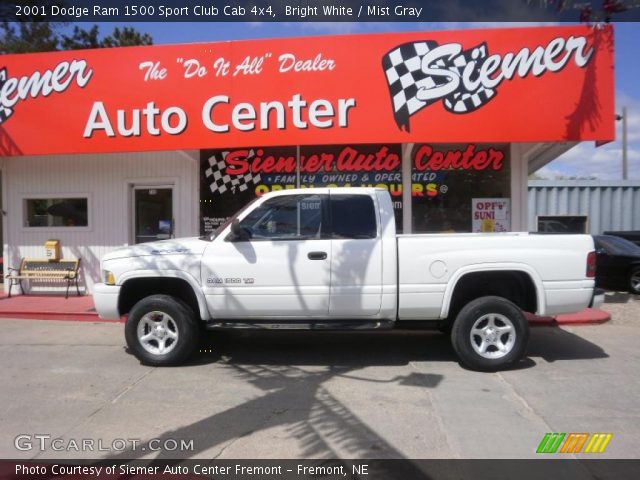 2001 Dodge Ram 1500 Sport Club Cab 4x4 in Bright White