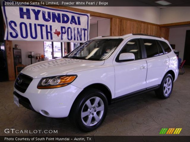 2008 Hyundai Santa Fe Limited in Powder White Pearl