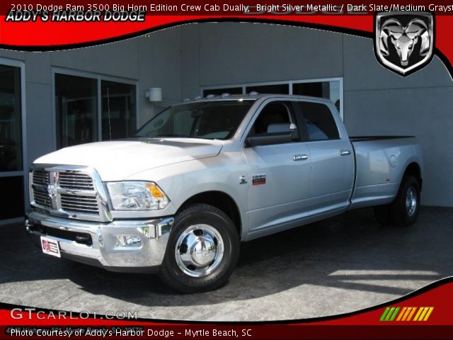 2010 Dodge Ram 3500 Big Horn Edition Crew Cab Dually in Bright Silver Metallic