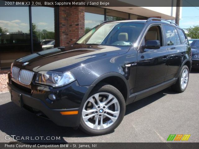 2007 BMW X3 3.0si in Black Sapphire Metallic
