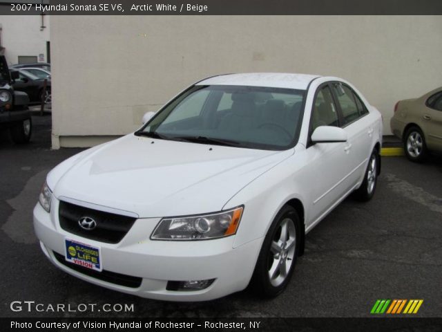 2007 Hyundai Sonata SE V6 in Arctic White