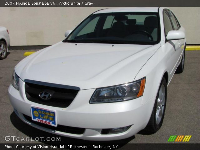 2007 Hyundai Sonata SE V6 in Arctic White