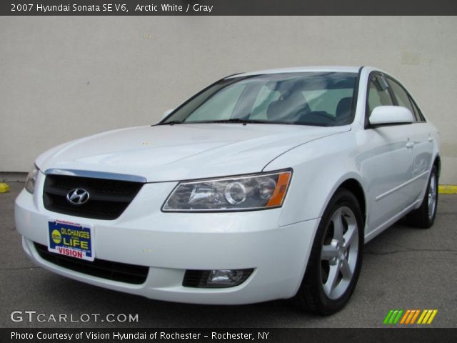 2007 Hyundai Sonata SE V6 in Arctic White