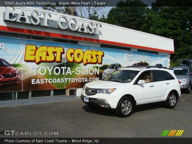 2007 Acura MDX Technology in Aspen White Pearl
