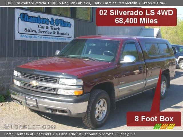 2002 Chevrolet Silverado 1500 LS Regular Cab 4x4 in Dark Carmine Red Metallic