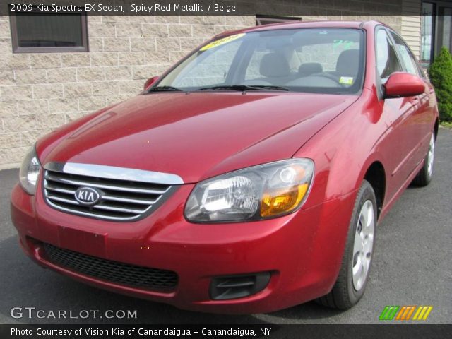 2009 Kia Spectra EX Sedan in Spicy Red Metallic