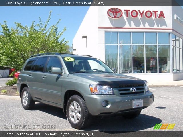 2005 Toyota Highlander V6 4WD in Oasis Green Pearl