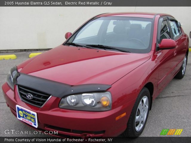 2005 Hyundai Elantra GLS Sedan in Electric Red Metallic