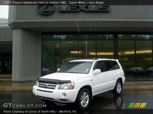 2006 Toyota Highlander Hybrid Limited 4WD in Super White