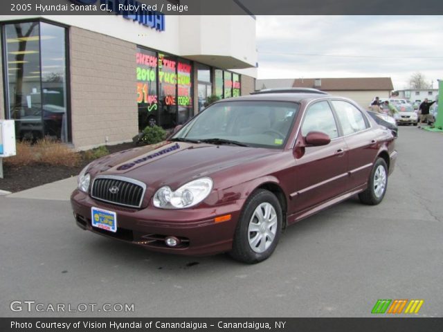 2005 Hyundai Sonata GL in Ruby Red