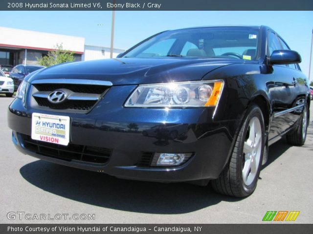 2008 Hyundai Sonata Limited V6 in Ebony Black