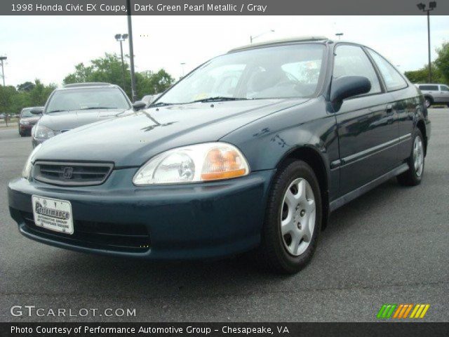 1998 Honda Civic EX Coupe in Dark Green Pearl Metallic