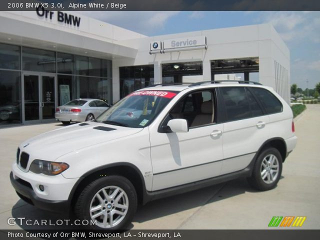 2006 BMW X5 3.0i in Alpine White