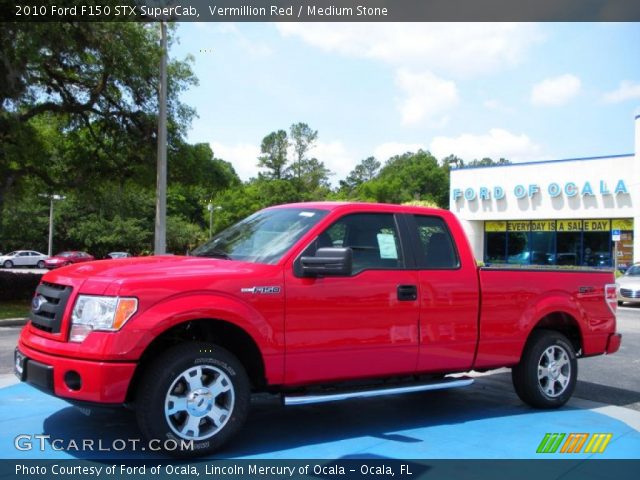 2010 Ford F150 STX SuperCab in Vermillion Red