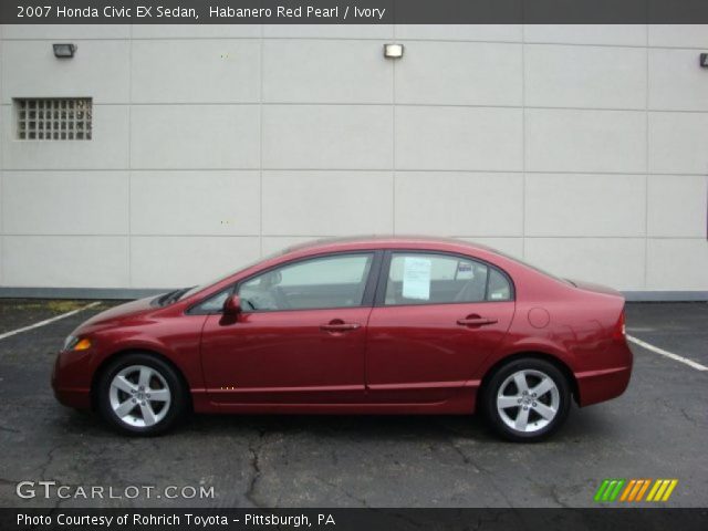 2007 Honda Civic EX Sedan in Habanero Red Pearl