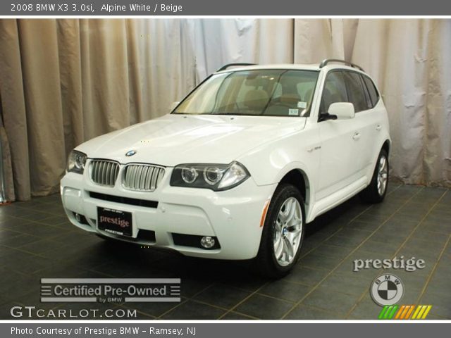 2008 BMW X3 3.0si in Alpine White