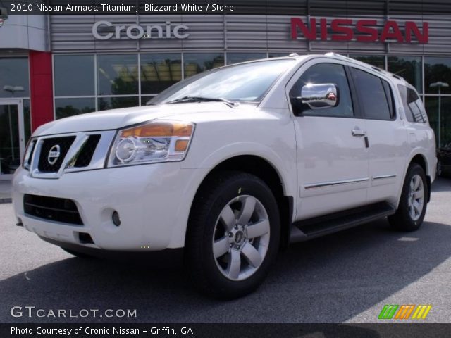2010 Nissan Armada Titanium in Blizzard White