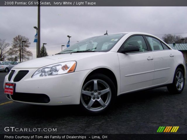 2008 Pontiac G6 V6 Sedan in Ivory White