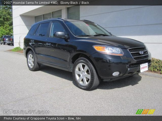 2007 Hyundai Santa Fe Limited 4WD in Ebony Black