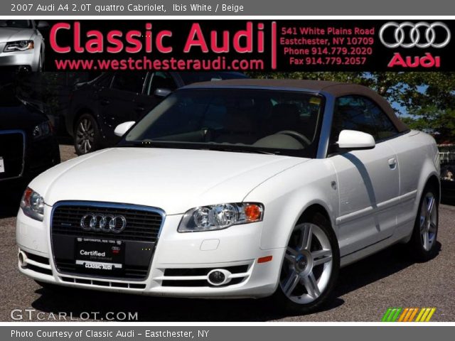 2007 Audi A4 2.0T quattro Cabriolet in Ibis White