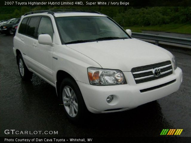 2007 Toyota Highlander Hybrid Limited 4WD in Super White