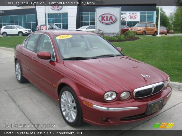 2003 Jaguar X-Type 2.5 in Carnival Red Metallic