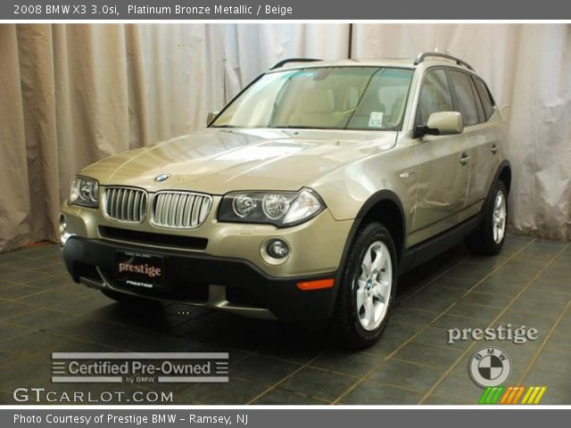 2008 BMW X3 3.0si in Platinum Bronze Metallic