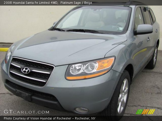 2008 Hyundai Santa Fe Limited 4WD in Platinum Sage