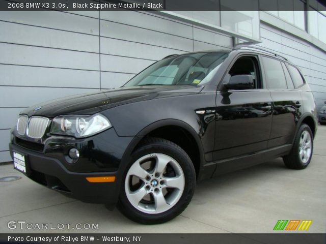 2008 BMW X3 3.0si in Black Sapphire Metallic