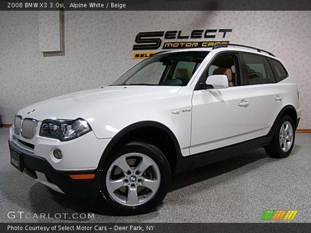 2008 BMW X3 3.0si in Alpine White