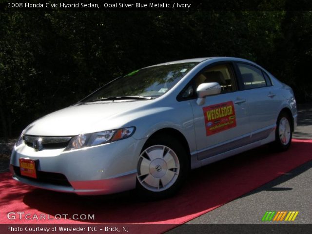 2008 Honda Civic Hybrid Sedan in Opal Silver Blue Metallic