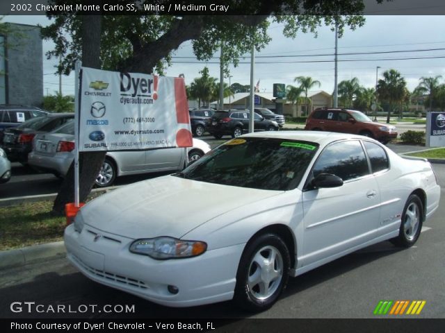 White 2002 Chevrolet Monte Carlo Ss Medium Gray Interior