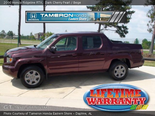 2008 Honda Ridgeline RTX in Dark Cherry Pearl