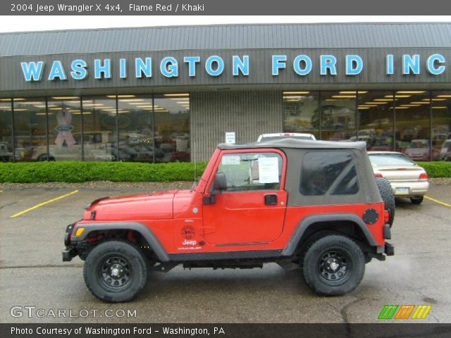 2004 Jeep Wrangler X 4x4 in Flame Red