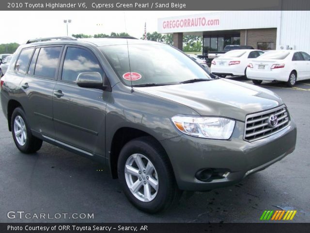 2010 Toyota Highlander V6 in Cypress Green Pearl
