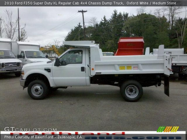 2010 Ford F350 Super Duty XL Regular Cab 4x4 Chassis Dump Truck in Oxford White
