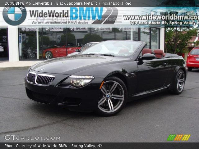 Black Sapphire Metallic 2008 BMW M6 Convertible with Indianapolis Red 