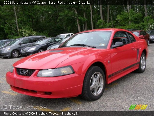 2002 Ford Mustang V6 Coupe in Torch Red