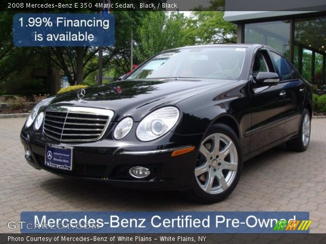 2008 Mercedes-Benz E 350 4Matic Sedan in Black