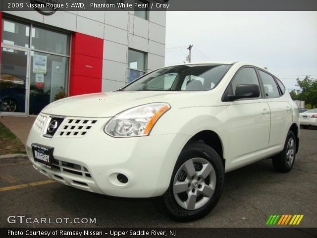 2008 Nissan Rogue S AWD in Phantom White Pearl