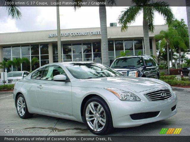 2008 Infiniti G 37 Coupe in Liquid Platinum Silver