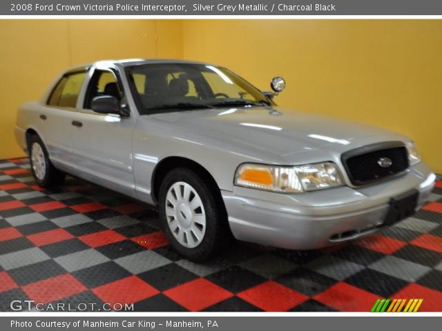 Silver Grey Metallic 2008 Ford Crown Victoria Police Interceptor with
