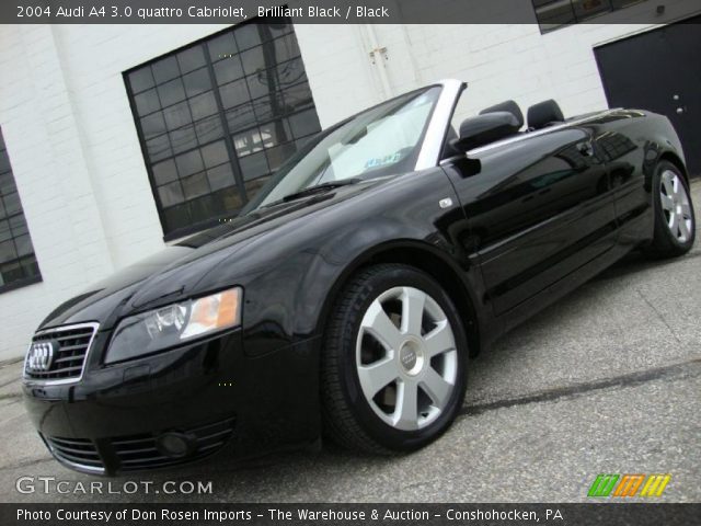 2004 Audi A4 3.0 quattro Cabriolet in Brilliant Black