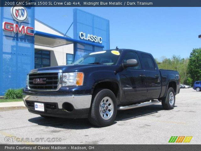 2008 GMC Sierra 1500 SL Crew Cab 4x4 in Midnight Blue Metallic