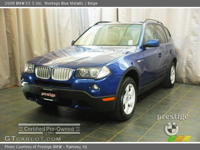 2008 BMW X3 3.0si in Montego Blue Metallic