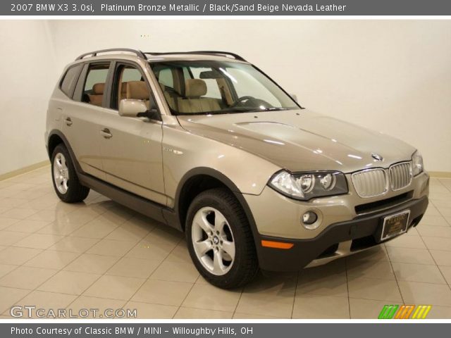 2007 BMW X3 3.0si in Platinum Bronze Metallic