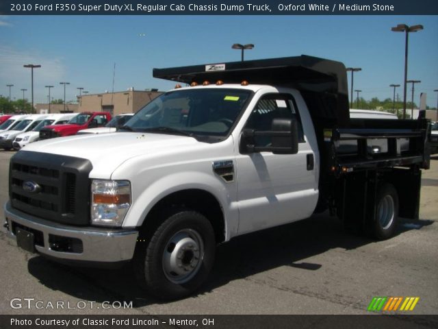 2010 Ford F350 Super Duty XL Regular Cab Chassis Dump Truck in Oxford White