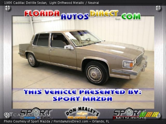 1986 Cadillac DeVille Sedan in Light Driftwood Metallic